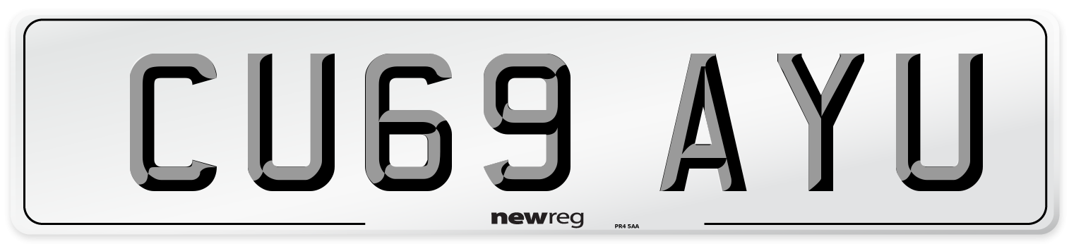CU69 AYU Number Plate from New Reg